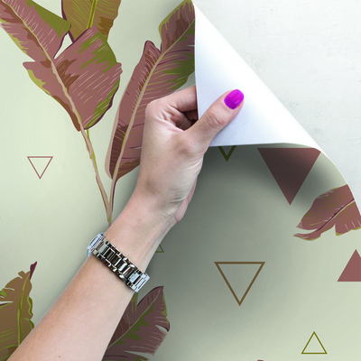 Fotobehang Palmbomen en driehoeken